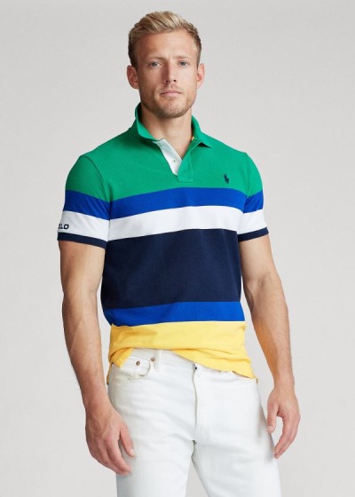 Men's Polo Ralph Lauren Custom Slim Fit Mesh Polos | 503679ILD